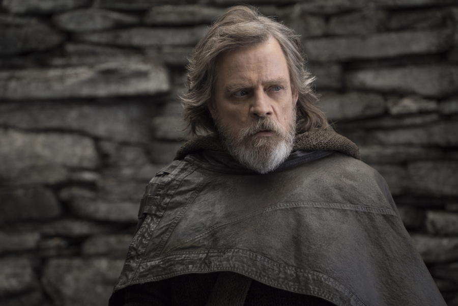 Mark Hamill stars as Luke Skywalker in “Star Wars: The Last Jedi.” Despite the latest installment in the “Star Wars” franchise, attendance at movies fell 6 percent in 2017, according to the National Association of Theatre Owners.