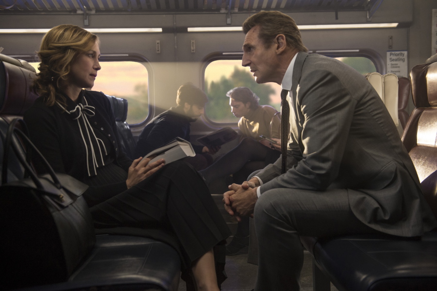 Vera Farmiga and Liam Neeson star in “The Commuter.” Jay Maidment/Lionsgate