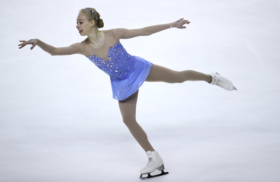 Bradie Tennell performs during the women’s free skate event at the U.S. Figure Skating Championships in San Jose, Calif., Friday, Jan. 5, 2018.