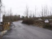 The entrance to a gravel pit owned by the Zimmerly family outside of Washougal that’s been the cause of neighbors’ headaches is seen in February 2018.