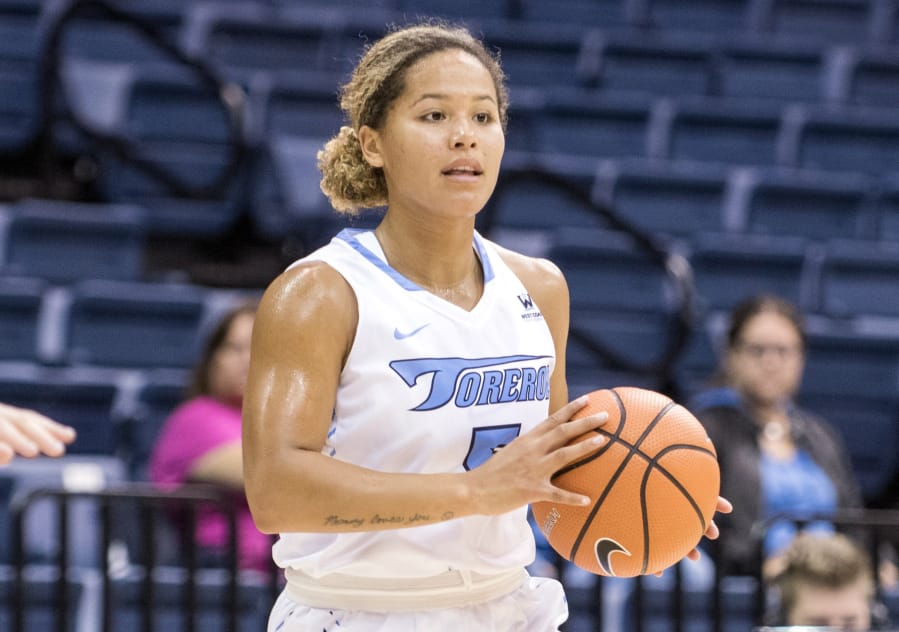 Aubrey Ward-El, who helped Skyview to the 4A girls state title in 2012, is one of five players on the University of San Diego roster who are from Washington.