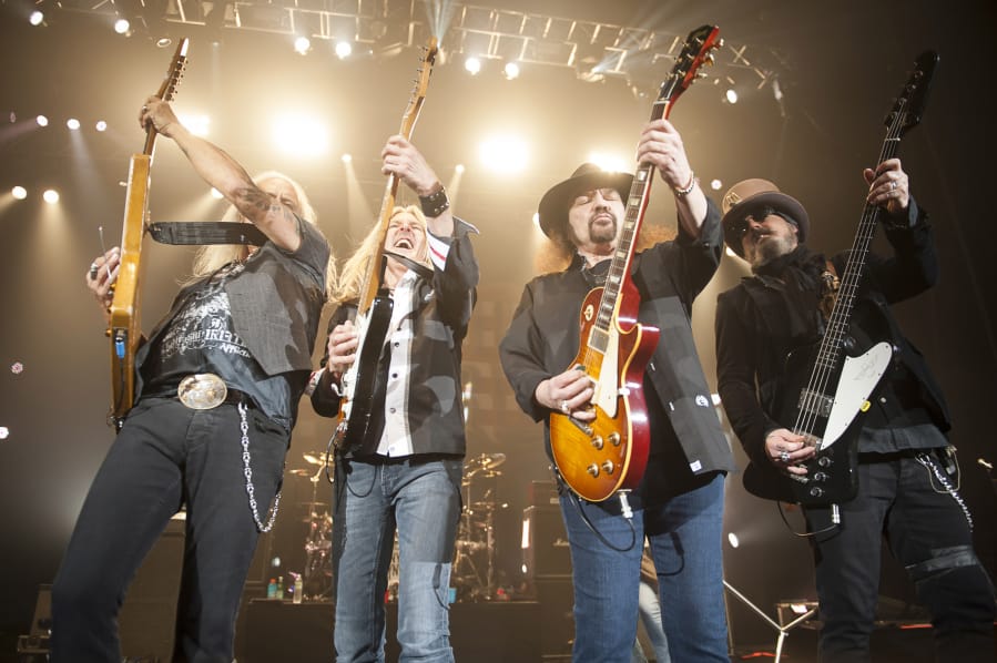 Lynyrd Skynyrd performs at Hammersmith Apollo in London on April 23, 2015. The Southern rock band is calling it quits because of health reasons.