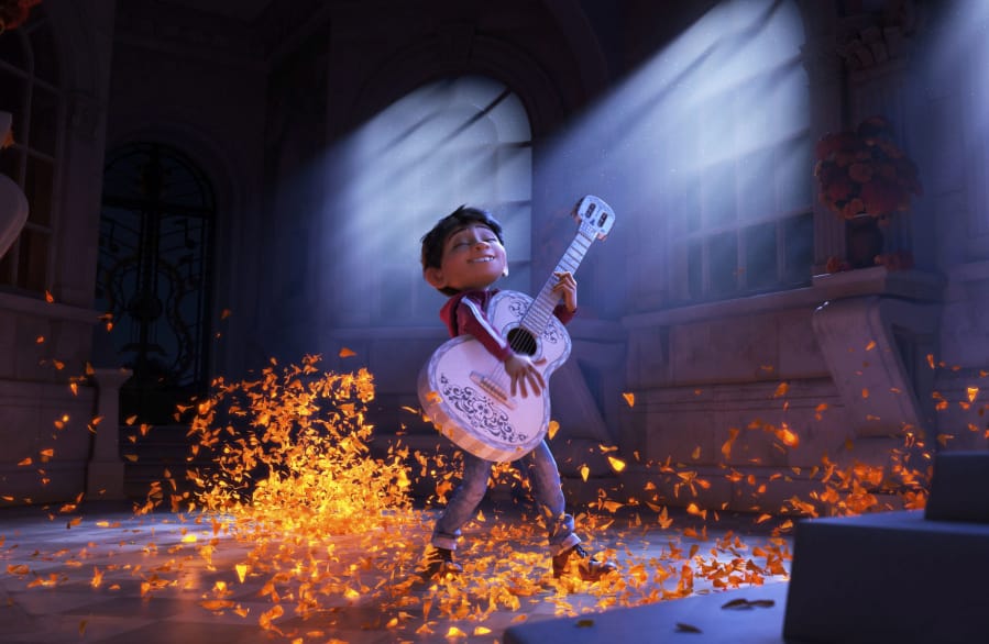 Miguel, voiced by Anthony Gonzalez in a scene from the animated film, “Coco.” Disney-Pixar