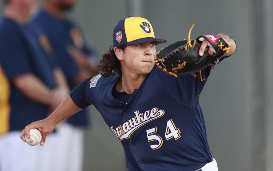 Camas grad Taylor Williams is making it tough on the Brewers coaching staff as he continues to impress at spring training, trying to win a roster spot.