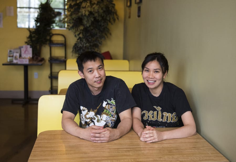 It’s been a busy few days for Teriyaki Thai owners Sombat Wongthawinkul, left, and Rujira Woraphan after incorrect information sent out by the United States Department of Justice caused sales to tank for a week, so much so that the married couple worried the restaurant would be forced to close. The community has since rallied around the restaurant to give it some of its best days in the last two years.