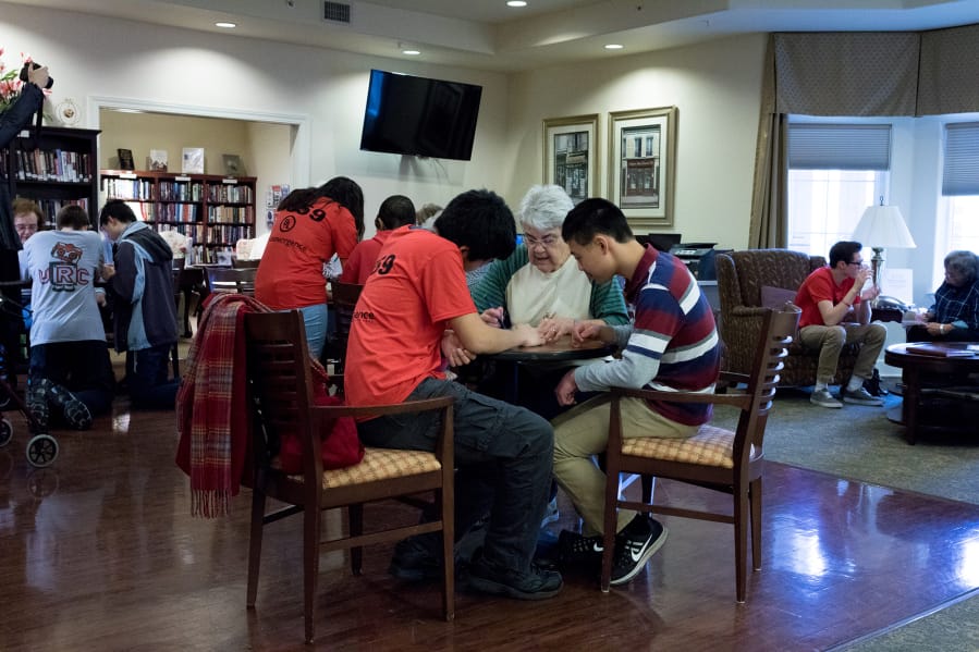Fairway-164th Avenue: Students at Union High School hosted a Techie Bootcamp at Touchmark at Fairway Village, helping residents solve issues with their personal devices, such as laptops and cellphones.
