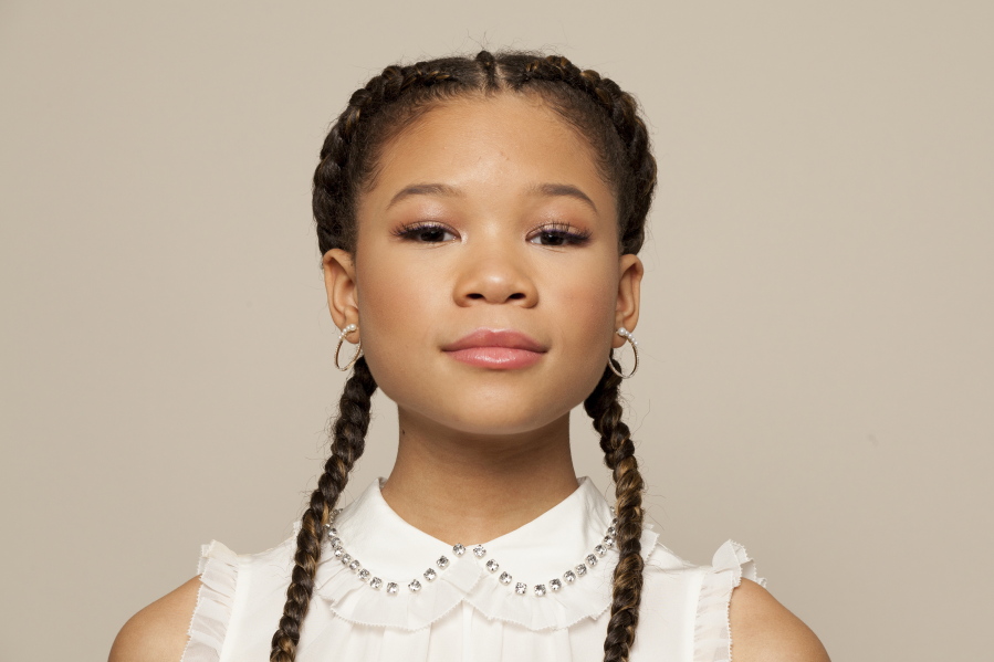 In this Feb. 25, 2018 photo, Storm Reid poses for a portrait at The W Hotel in Los Angeles to promote her film, “A Wrinkle in Time,” which opens nationwide on Friday, March 9.
