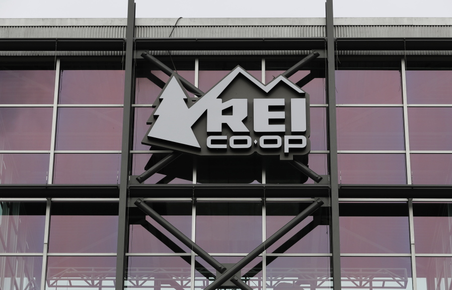 A sign at the REI flagship store (AP Photo/Ted S.