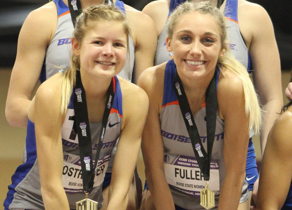 Union High grad Alexis Fuller, right, set a Boise State school record in the 1,500 meters on Friday, running 4:12.56 at the Bryan Clay Invitational in Azusa, Calif.