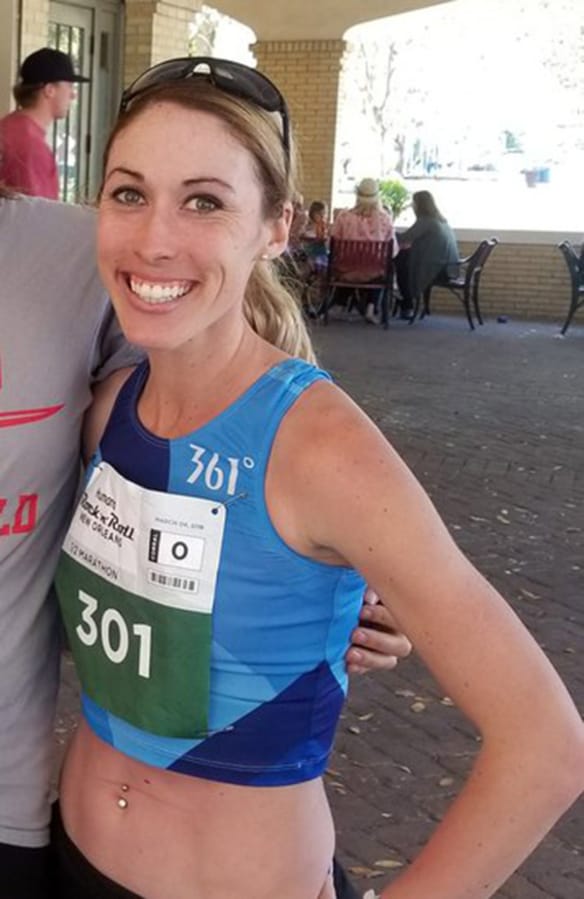 Sarah Crouch won the women's half marathon at the Humana Rock 'n' Roll New Orleans on Sunday, March 4, 2018. The former Hockinson resident finished in 1 hour, 17 minutes, 31 seconds and was eighth overall.
