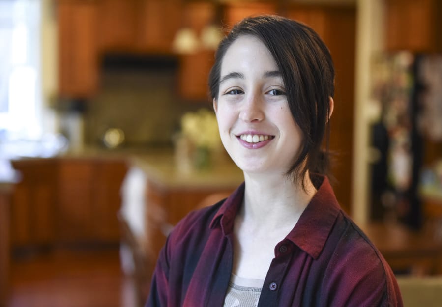 Jackie Shepherd, 19, a former Clark College student who received a to study fine arts in Japan for the next five years, is pictured at her home in Vancouver. Jackie grew up in Vancouver, where her mother was her first Japanese teacher.
