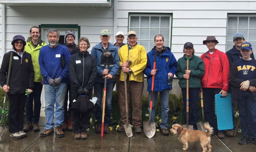 Old Evergreen Highway: Rotarians from three local clubs — Vancouver, Three Creeks and Metro Sunset — planted 182 trees and shrubs at Columbia Springs across two weekends in March.