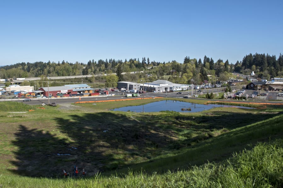The empty lot on the southeast corner of Northeast 117th Street and Northeast Highway 99 has entered the early stages of development.