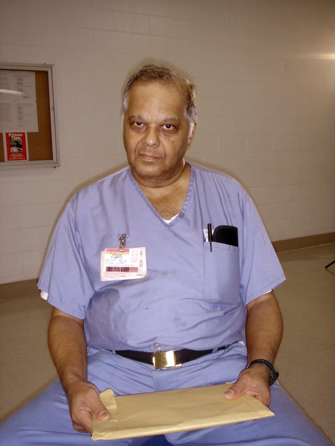British millionaire Krishna Maharaj in a prison in Indiantown, Fla. Maharaj may get one last shot at convincing a federal judge he is innocent of the 1986 murder of two men in Miami. Maharaj will try to clear his name by pinning the crime on Pablo Escobar’s Medellin cartel. Maharaj, has maintained his innocence throughout his three decades in prison.