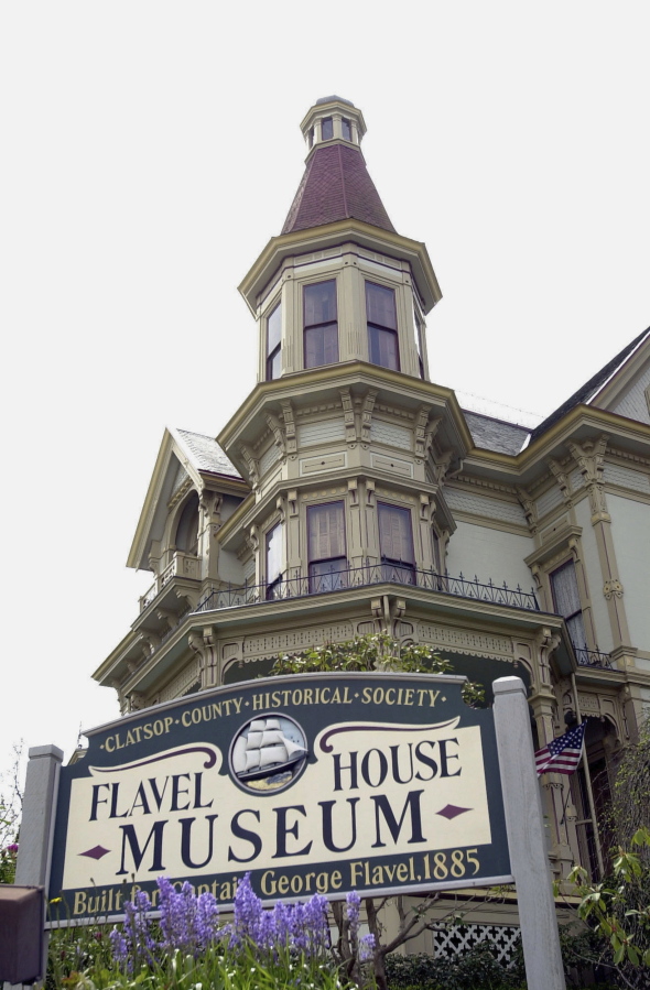 The Flavel House Museum began life as a turn-of-the-century house built for river bar pilot Capt. George Flavel in the 1880s. It sits on a steep hillside overlooking Astoria, Ore. A film crew is in Astoria this week and the historic Flavel House has a starring role.