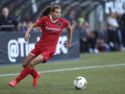 Portland Thorns FC midfielder Tobin Heath, a U.S. national team veteran who is considered among the best players in the world, has returned to her NWSL club after spending the better part of the past year dealing with all-too-human injuries. (AP Photo/Randy L.