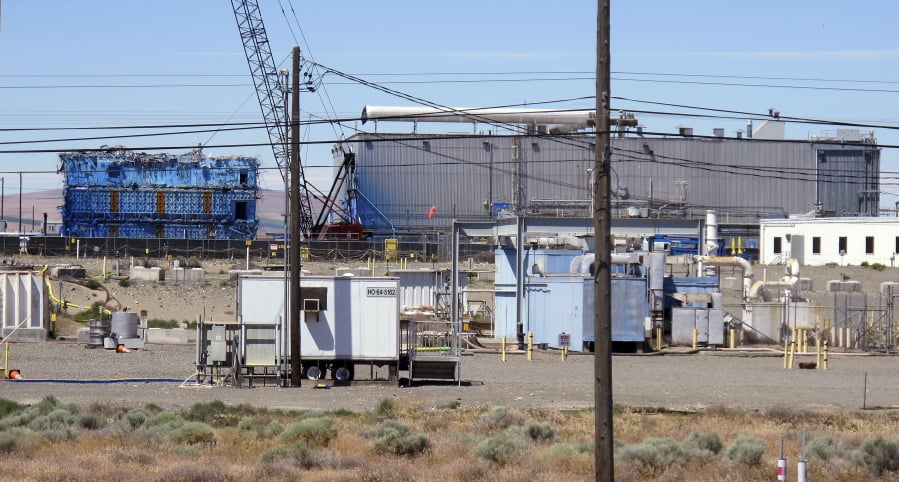 A portion of the Plutonium Finishing Plant on the Hanford Nuclear Reservation near Richland. Officials say dozens of workers demolishing the 1940s-era plutonium processing plant there have ingested or inhaled radioactive particles in the past year. Nicholas K.