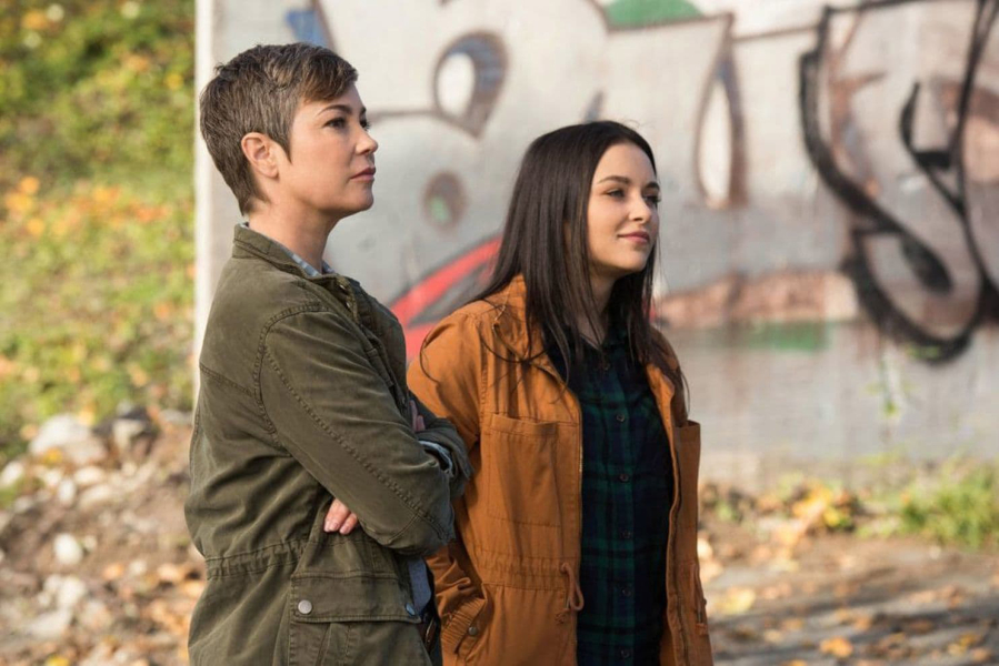 Kim Rhodes as Jody Mills and Katherine Ramdeen as Alex in “Supernatural.” CW has halted plans to give the two a spinoff, which was to be titled “Wayward Sisters.” Dean Buscher/CW
