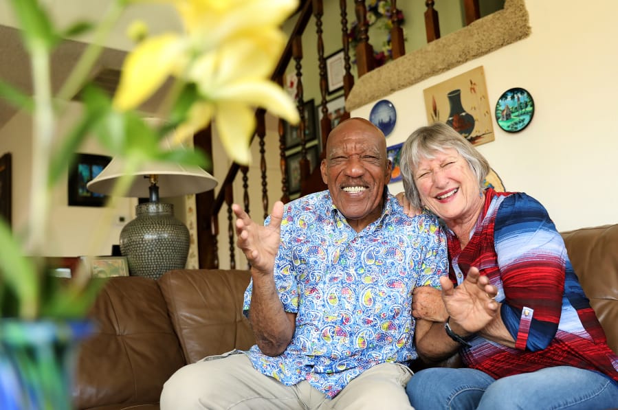Charles and Janice Tyler at their Huntington Beach, Calif., home on May 6. The Tylers married in 1968, less than one year after the Supreme Court’s Loving v. Virginia invalidated laws prohibiting interracial marriage.