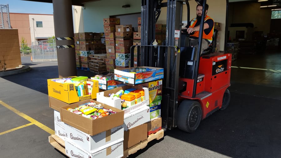 Minnehaha: Some of the 587 pounds of baby food donated to the Clark County Food Bank from the Cascade Park Kiwanis Club and key clubs from Mountain View High School, Henrietta Lacks Health and Bioscience High School and Union High School.