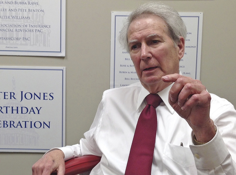 U.S. Rep. Walter Jones, R-N.C., speaks in an interview at his campaign office in Greenville, North Carolina. Jones, a 12-term congressman whose father previously represented the region on Capitol Hill, said his 2018 re-election bid will be his last. He is facing two Republican challengers in the May GOP primary who have complained Jones’ voting record has thwarted President Donald Trump’s agenda on taxes and health care.