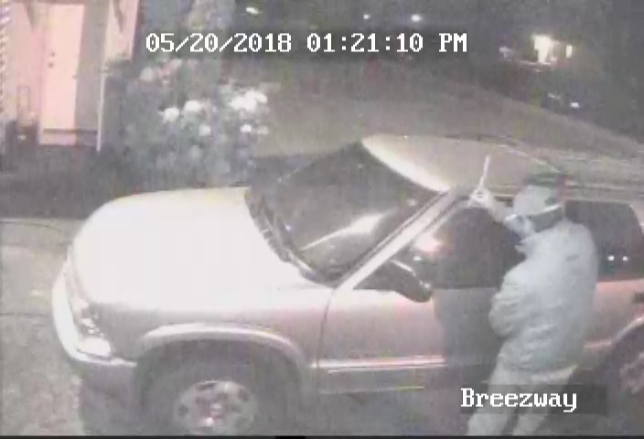 Jay Steinmetz captured video footage of a man stealing his Chevrolet Blazer from the driveway of his Vancouver home overnight Sunday. Steinmetz hopes that by sharing the video, the Chevy will return.