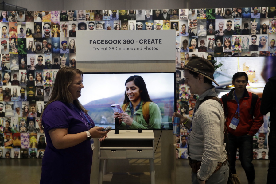 New features are shown to attendees at F8, Facebook’s developer conference, Tuesday in San Jose, Calif.