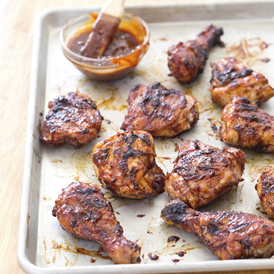 Barbecued chicken (Carl Tremblay/America’s Test Kitchen via AP)