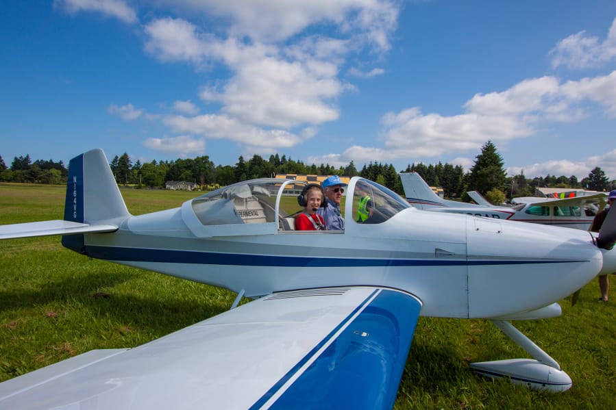 Open Cockpit Day at Pearson Field Education Center in Vancouver offers a flying simulation program, glider-building station and free airplane rides.