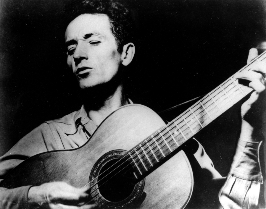 Folk singer Woody Guthrie.