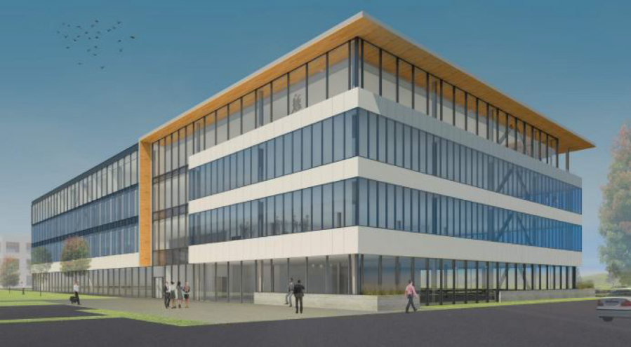 A rendering of the new headquarters in Camas for Holland Partner Group. Holland is the only tenant announced for the new development.