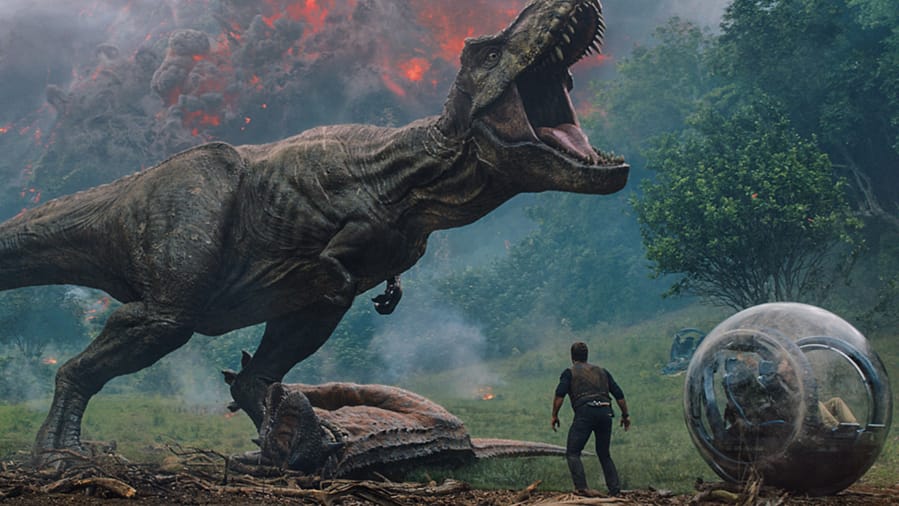 Chris Pratt stars in “Jurassic World: Fallen Kingdom.” Universal Pictures and Amblin Entertainment