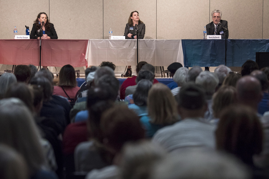 Candidates for the 3rd Congressional District, Dorothy Gasque, Carolyn Long and David McDevitt, all agree that Southwest Washington needs a new representative in Congress. On Tuesday, they all made the case as to why they are best suited.