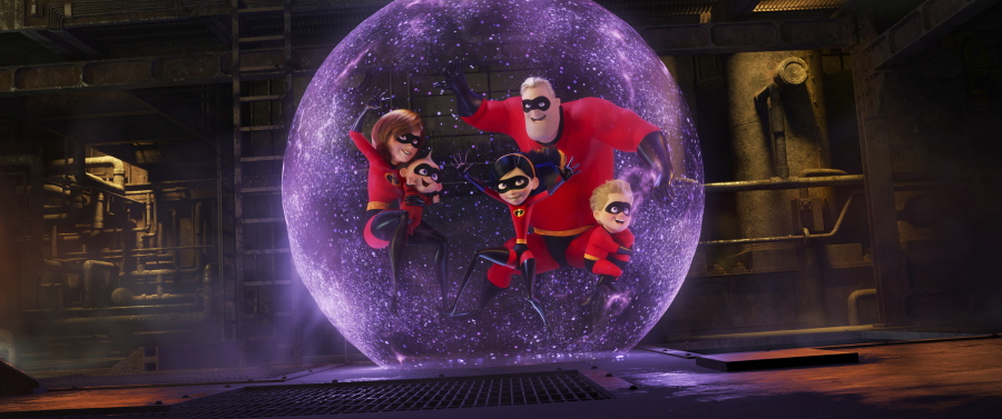 A scene from “Incredibles 2,” in theaters on June 15.