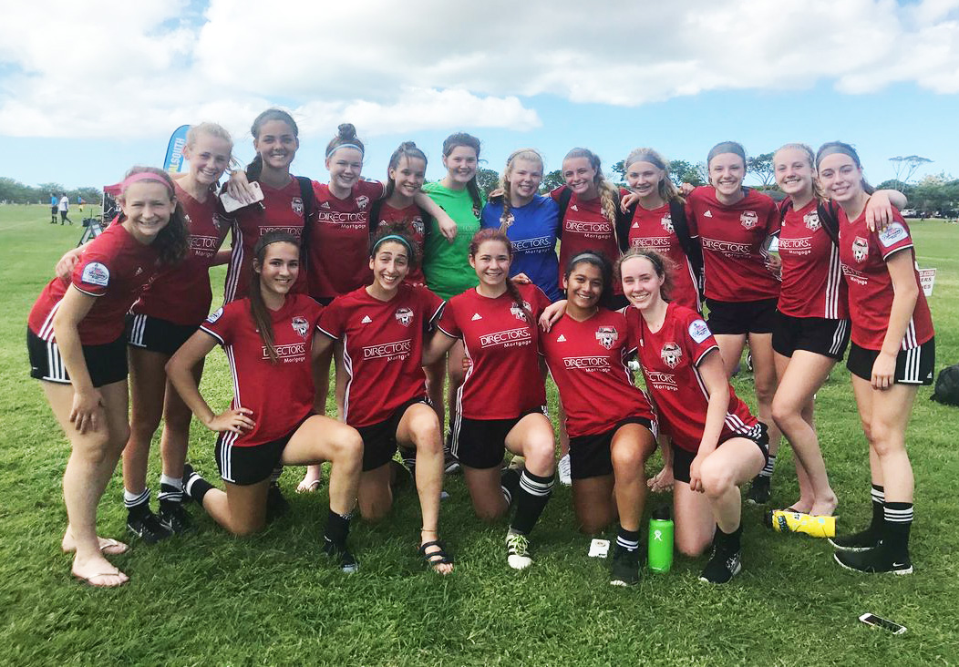 The Washington Timbers 02 Red 1 girls soccer team, a 16U squad, finished second at the 2018 U.S. Youth Soccer Far West Regional Championships on Sunday, June 24, 2018, at Honolulu.