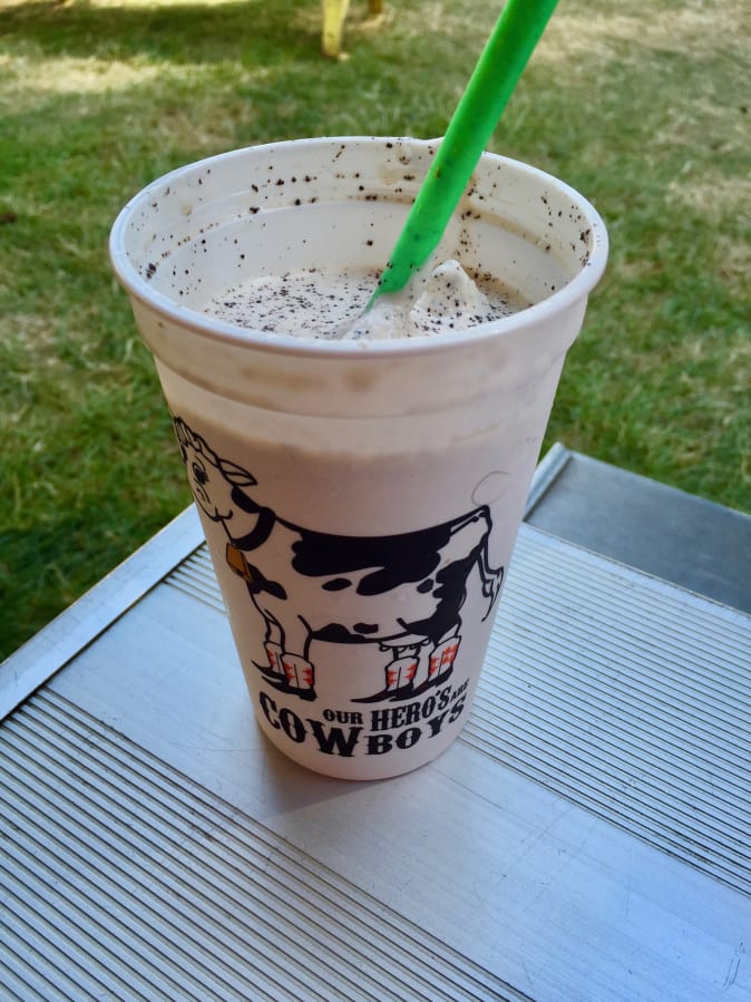 A cookies and cream milkshake from the Clark County Dairy Women booth at the Clark County Fair