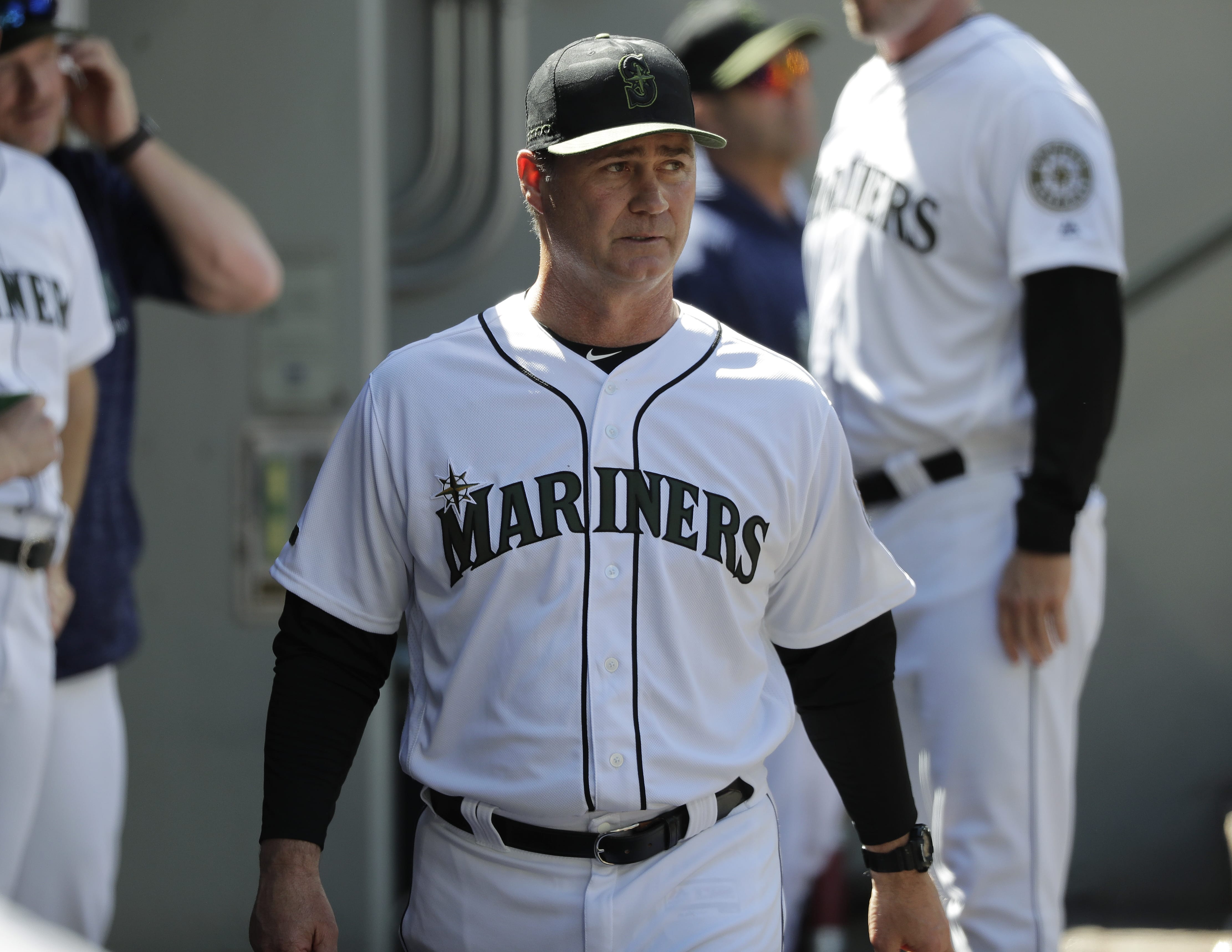 The Seattle Mariners have given manager Scott Servais a multiyear contract extension with the club in position to potentially end the longest current playoff drought in the four major pro sports. Seattle announced the extension for Servais on Friday, July 20, 2018. (AP Photo/Ted S.