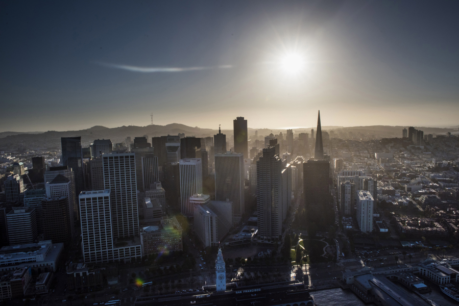 The San Francisco skyline in 2015.