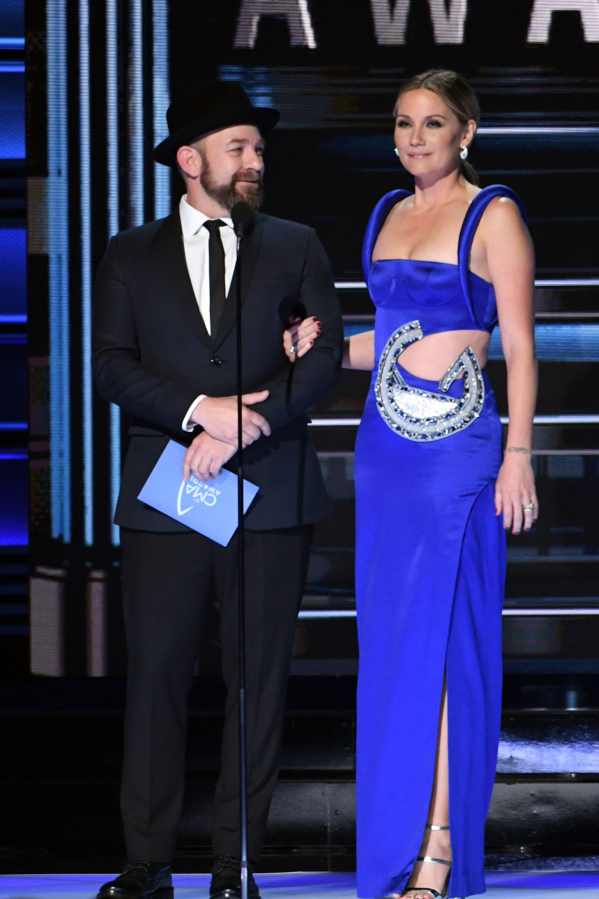 Kristian Bush and Jennifer Nettles of Sugarland at the 51st Annual CMA Awards on Nov. 8 in Nashville, Tenn.