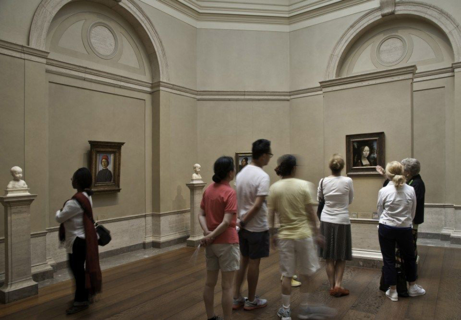 Leonardo da Vinci’s “Ginevra de’ Benci,” on view at the National Gallery of Art.