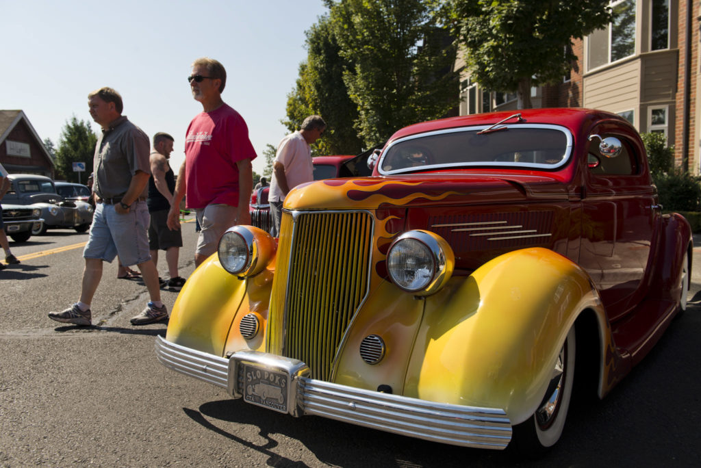 Slo Poks Show And Shine Car Show in Uptown Village in 2018.