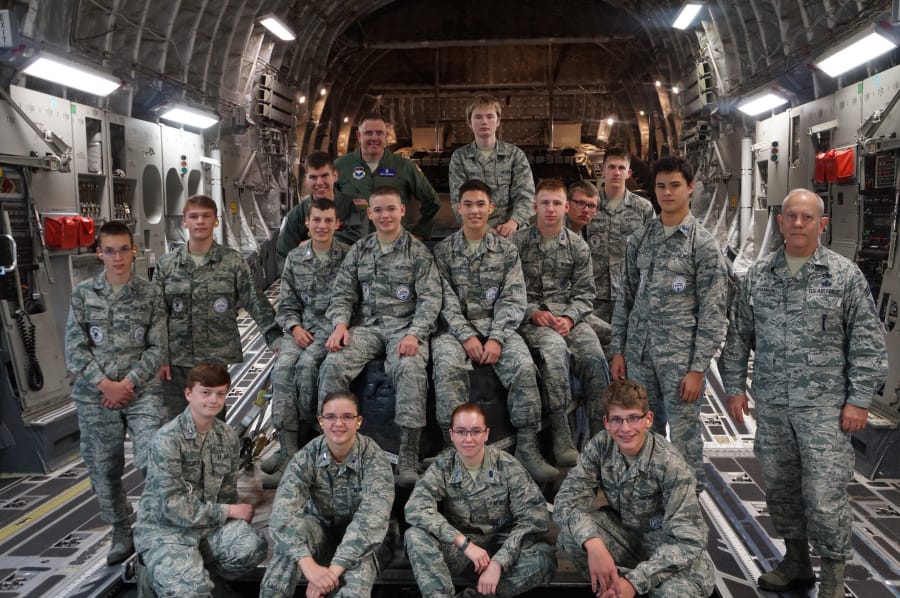 Battle Ground: Fifteen Battle Ground High School Air Force Junior Reserve Officer Training Corps cadets visited Joint Base Lewis-McChord to learn about the Air Force’s 313th Airlift Squadron.