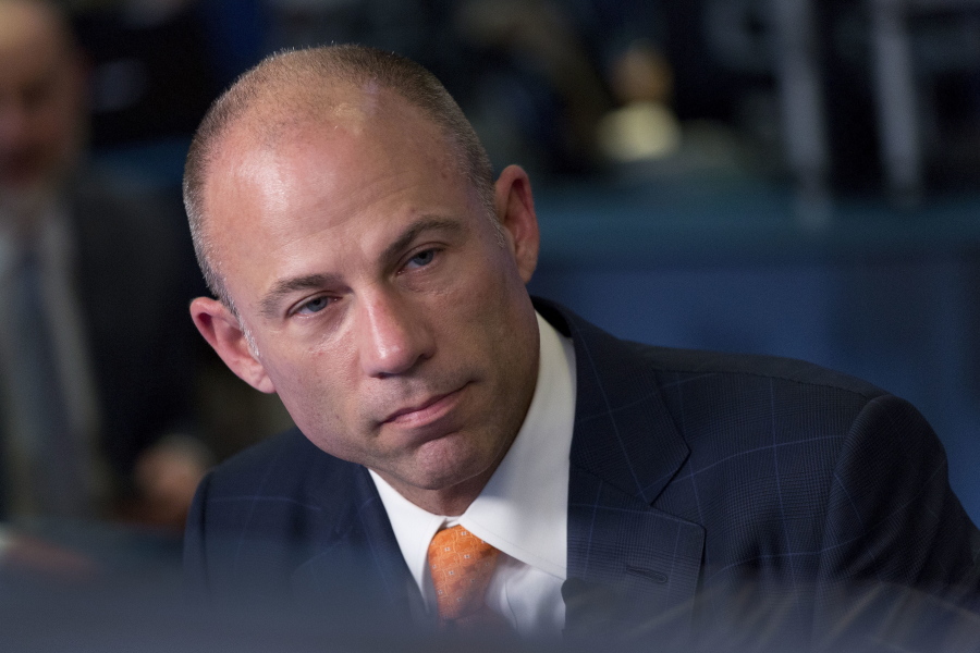 Michael Avenatti is interviewed on the Cheddar network, Thursday, May 10, 2018, in New York. Avenatti, the attorney taking on President Donald Trump on behalf of an adult film star, offered some details on his policy views Tuesday as he weighs an outsider Democratic bid for the White House.