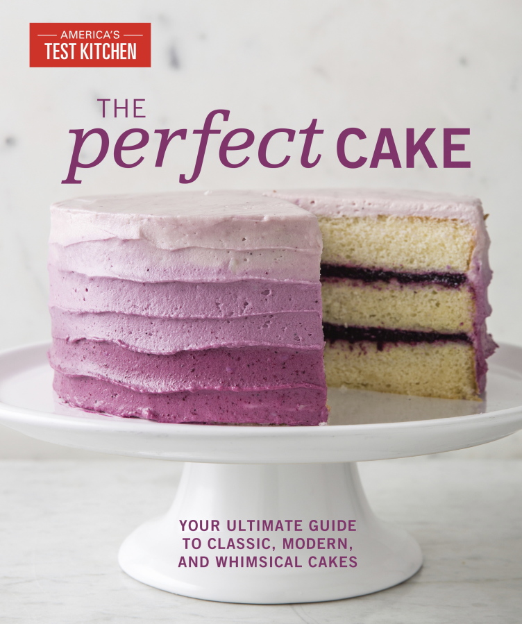 Tthe cover for the cookbook “The Perfect Cake.” It includes a recipe for basic ice cream cake.