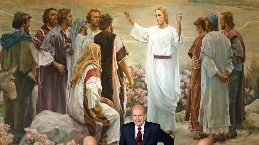 President Russell M. Nelson looks on following a news conference, in Salt Lake City on Jan. 16. The president of the Mormon church is asking people to refrain from using “Mormon” or “LDS” as a substitute for the full name of the religion: The Church of Jesus Christ of Latter-day Saints.