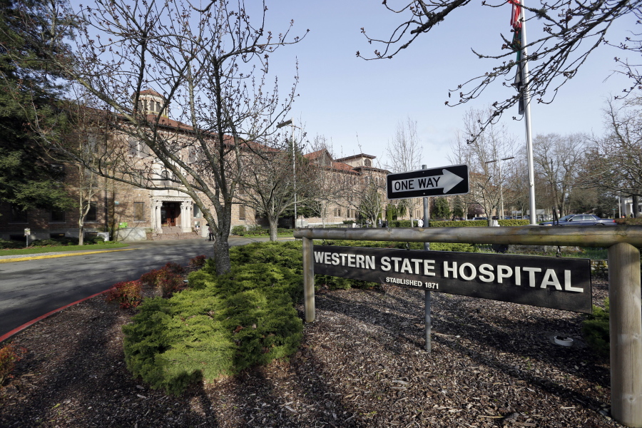 The entrance to Western State Hospital in Lakewood in April 2017.