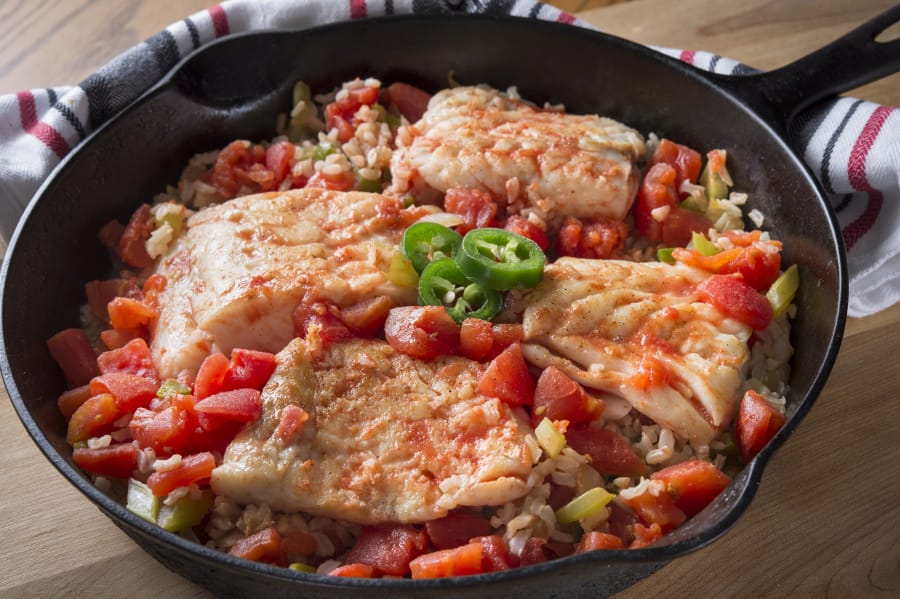 Louisiana fish and rice skillet (Tammy Ljungblad/Kansas City Star)