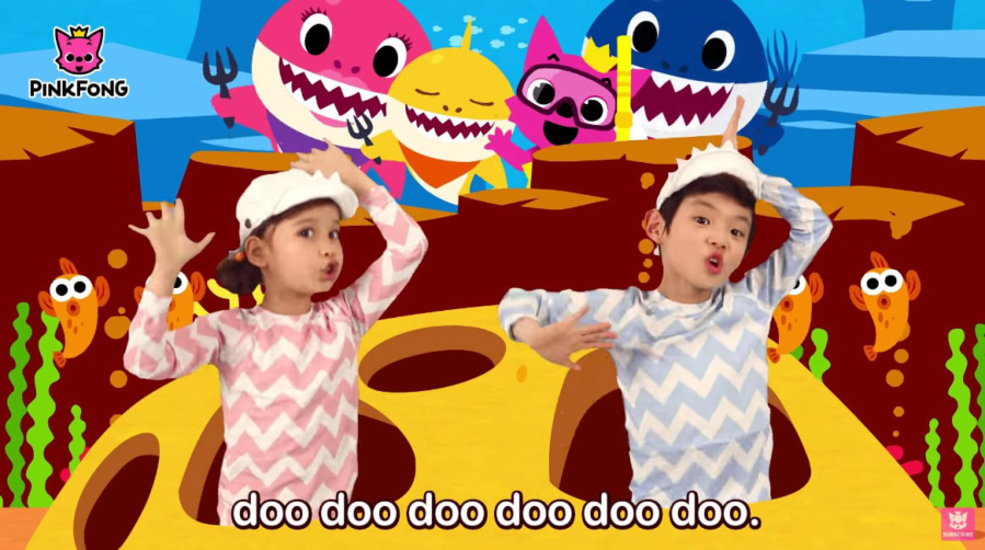 An image from the viral children’s video “Baby Shark,” which has become a global phenomenon.