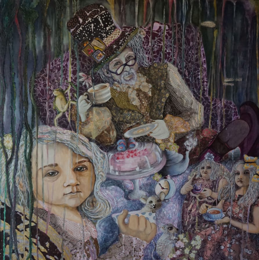 Lesley Faulds’ painting, “Tea Time,” can be seen at Art at the CAVE gallery, 108 E. Evergreen Blvd., through Sept. 30. Meet the artist during a First Friday reception Sept. 7, 5 to 9 p.m.