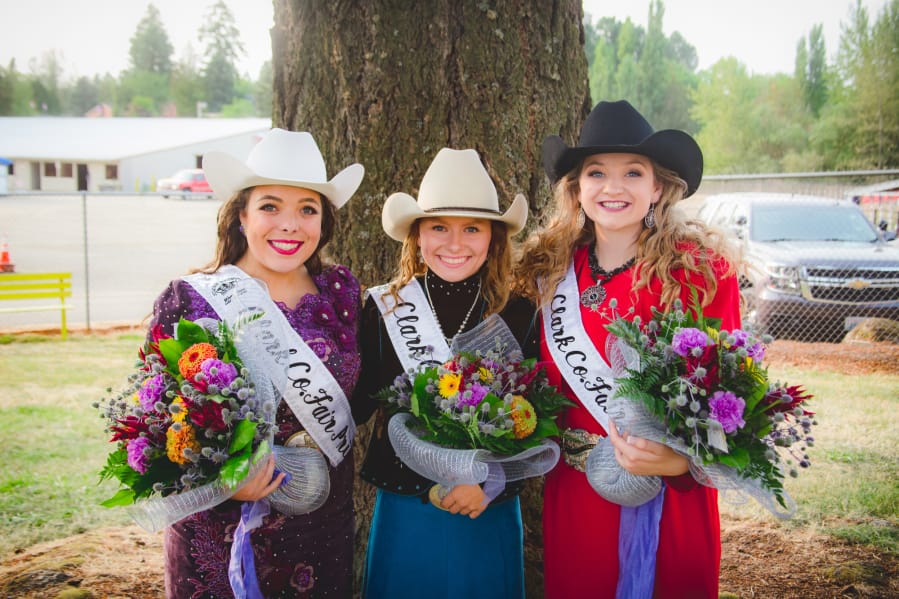 Clark County Fairgrounds: Princesses Rachel Sherrell, from left, Rebecca Merrill and Sarah Snyder were named to the Clark County Fair Court for the upcoming year.